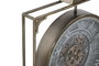 DKD Home Decor Reloj de Pared de Hierro y Cristal Envejecido Negro y Dorado