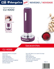 ORBEGOZO Sacacorchos Eléctrico CU 4100 REF 16578