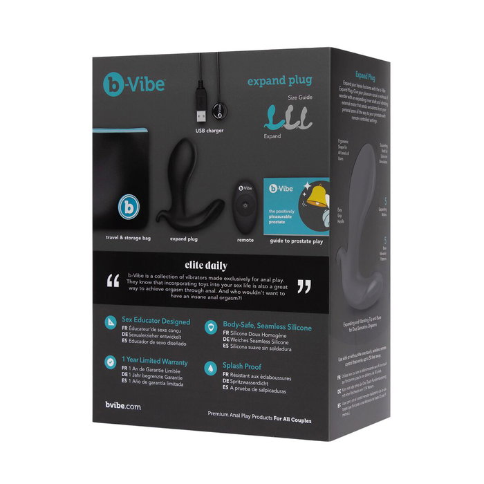 Masajeador de Próstata B-Vibe EXPAND Negro