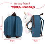 PERLETTI Mochila con Peluche Unicornio Tiara 26x21x8cm