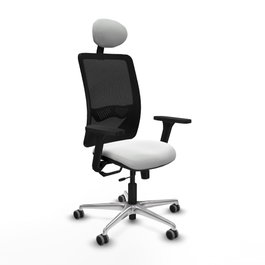 PIQUERAS Y CRESPO Silla de oficina Zulema con mecanismo Sincro/Traslack, Blanco y Negro