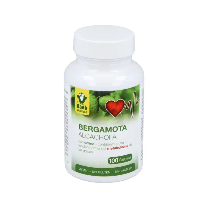 Raab Vitalfood Bergamota-Alcachofa 100 Cápsulas con Colina - Extracto de Bergamota de Italia y Alcachofa Ecológica de Francia - Apto para Veganos Raab Vitalfood Bergamota-Alcachofa 100 Cápsulas con Colina - Extracto de Bergamota de Italia y Alcachofa Ecológica de Francia - Apto para Veganos