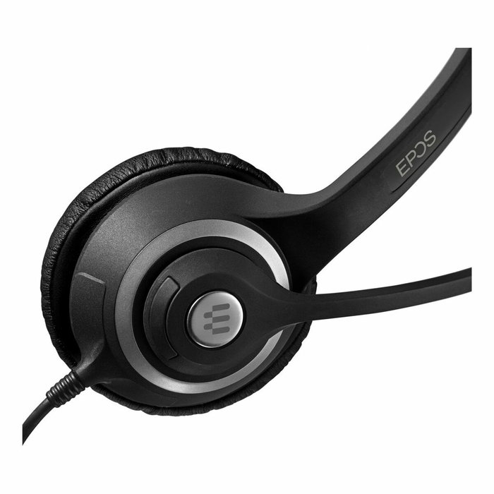 EPOS Impact SC 230 USB MS II Auriculares de Diadema para Oficina y Centro de Llamadas con Micrófono Boom, Cancelación de Ruido, Control en Cable USB, 58g, Negro