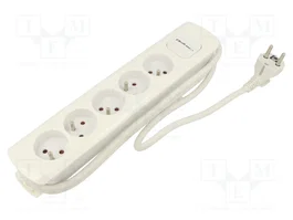 QOLTEC Prolongador de alimentación 1,8m blanco