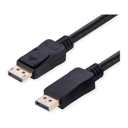 VALUE Cable DisplayPort 2.1 16K 80 Gbit/s 2 m Negro, Conector Macho a Macho, para Resolución 10240x4320, 120 Hz, DSC, Referencia 11.99.6026