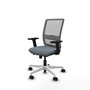 PIQUERAS Y CRESPO Silla de oficina Haches Gris con mecanismo Sincro/Traslack
