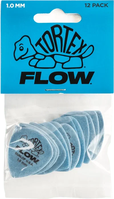 DUNLOP Tortex Flow 1.00 mm Pack de 12 Púas para Guitarra