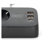Digitus Regleta de enchufes 3x AC + 2 USB-A + 1 USB-C Negro 1,5m