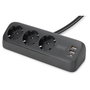Digitus Regleta de enchufes 3x AC + 2 USB-A + 1 USB-C Negro 1,5m