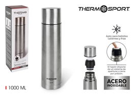 Thermosport Termo Inox 1000Ml Style (6 Unidades)