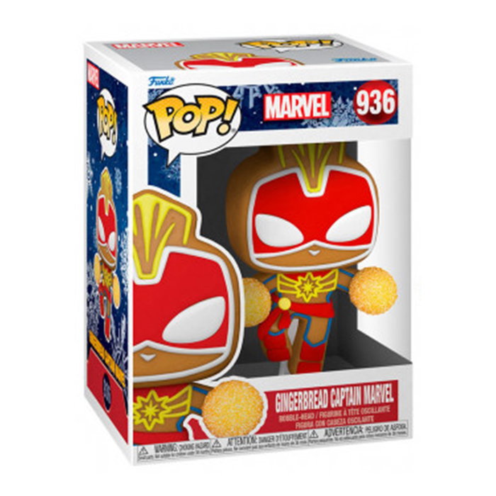 Funko Pop Capitana Marvel Navidad Galleta Jengibre Figura Vinilo 9cm Marvel