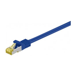 Goobay Cable de parcheo RJ-45 Cat 6.a S/FTP (PIMF) de 3 metros, azul