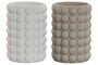 DKD Home Decor Vaso Beige Blanco 7.5 x 10.5 x 7.5 cm (6 Unidades)