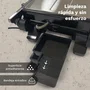 Grunkel GRL-EXTREME Grill Eléctrico de Contacto 2000W, 29x26 cm con Revestimiento Antiadherente, Tapa de 180°, Ajuste de Temperatura y Bandeja Extraíble