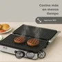 Grunkel GRL-EXTREME Grill Eléctrico de Contacto 2000W, 29x26 cm con Revestimiento Antiadherente, Tapa de 180°, Ajuste de Temperatura y Bandeja Extraíble