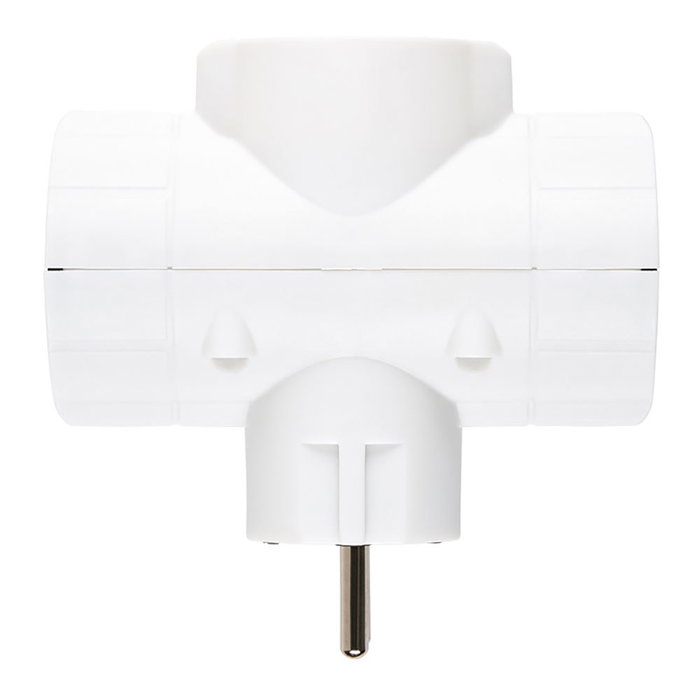 Simon Adaptador triple lateral schuko 2p+t 16a 250v~, blanco
