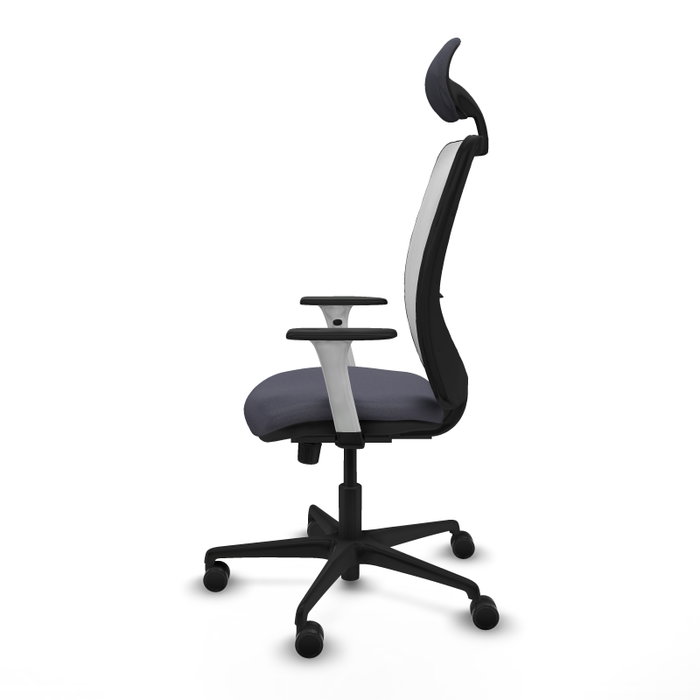 PIQUERAS Y CRESPO Silla de oficina Zulema con mecanismo Sincro, Gris oscuro y Blanco PIQUERAS Y CRESPO Silla de oficina Zulema con mecanismo Sincro, Gris oscuro y Blanco