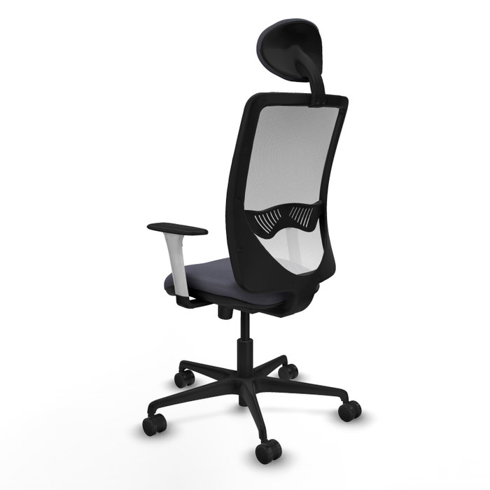 PIQUERAS Y CRESPO Silla de oficina Zulema con mecanismo Sincro, Gris oscuro y Blanco PIQUERAS Y CRESPO Silla de oficina Zulema con mecanismo Sincro, Gris oscuro y Blanco