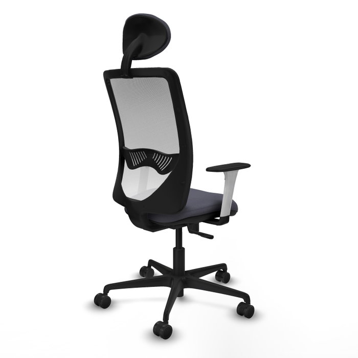 PIQUERAS Y CRESPO Silla de oficina Zulema con mecanismo Sincro, Gris oscuro y Blanco PIQUERAS Y CRESPO Silla de oficina Zulema con mecanismo Sincro, Gris oscuro y Blanco