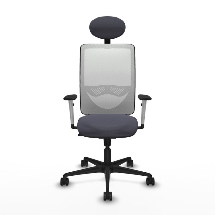 PIQUERAS Y CRESPO Silla de oficina Zulema con mecanismo Sincro, Gris oscuro y Blanco PIQUERAS Y CRESPO Silla de oficina Zulema con mecanismo Sincro, Gris oscuro y Blanco