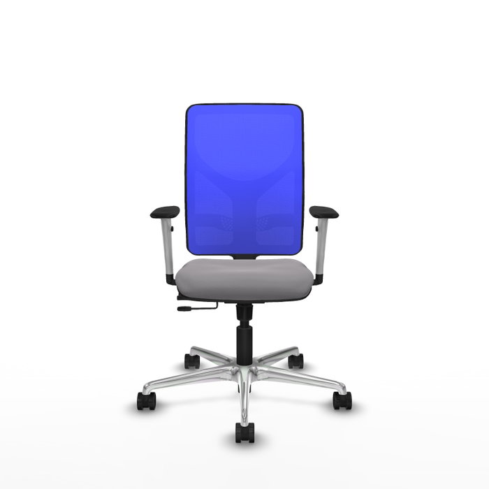 PIQUERAS Y CRESPO Silla de oficina Motilla con mecanismo Sincro/Traslack Gris y Azul