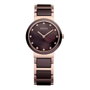 Bering 10729-765 Reloj de mujer con correa de cerámica marrón