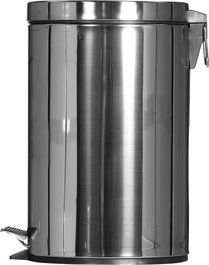 PROBBAX - SO-6020-MSSTL - Papelera de pedal - 29,6 cm de Ø x 44,5 cm de alto - 20 L - Acero brillante
