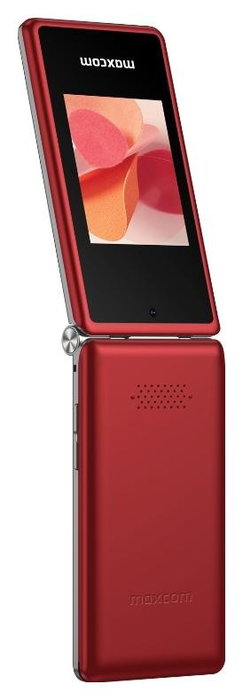 Maxcom MM 835L Teléfono Móvil con Tapa Rojo, Pantalla 3.5", Cámara 0.3 MP, Dual SIM