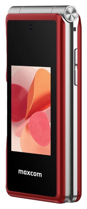 Maxcom MM 835L Teléfono Móvil con Tapa Rojo, Pantalla 3.5", Cámara 0.3 MP, Dual SIM