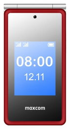 Maxcom MM 835L Teléfono Móvil Concha Rojo, Pantalla 3.5", Cámara 0.3MP, 128MB, 1400mAh, Dual SIM