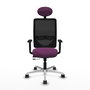 PIQUERAS Y CRESPO Silla de oficina Zulema con mecanismo Sincro/Traslack, Morado y Negro