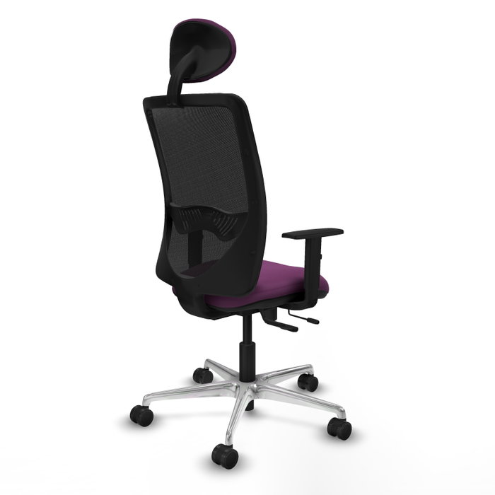 PIQUERAS Y CRESPO Silla de oficina Zulema con mecanismo Sincro/Traslack, Morado y Negro
