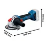 Bosch Professional Amoladora Angular Inalámbrica GWX 18V-8, 125 mm, 18 V, 2 Baterías GBA 4.0 Ah + GAL 1840 L X-LOCK