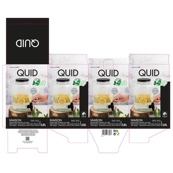 Quid Dispensador de Bebidas Maison 4 L (4 Unidades) Quid Dispensador de Bebidas Maison 4 L (4 Unidades)