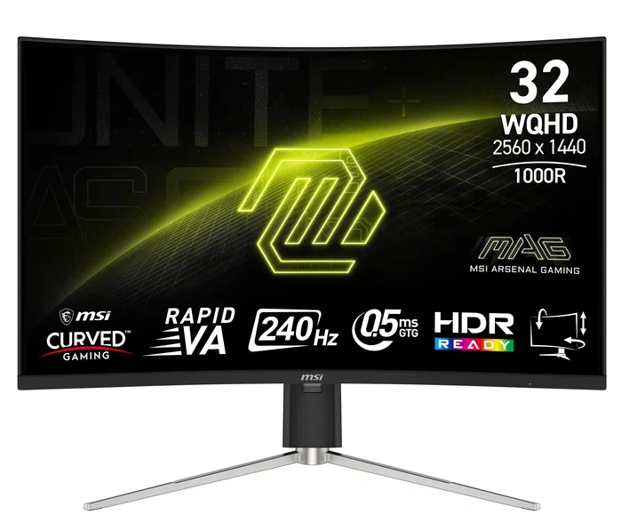 MSI MAG 325CQRXF E2 Monitor Gaming Curvo 31.5 WQHD 240 Hz VA Negro