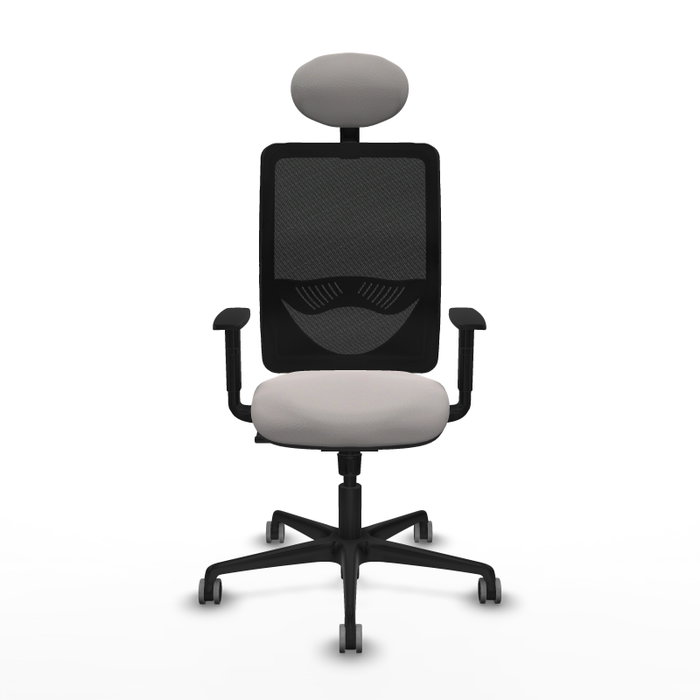 PIQUERAS Y CRESPO Silla de oficina Zulema con mecanismo Sincro, Blanco y Negro