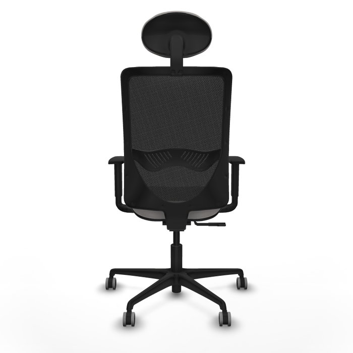 PIQUERAS Y CRESPO Silla de oficina Zulema con mecanismo Sincro, Blanco y Negro