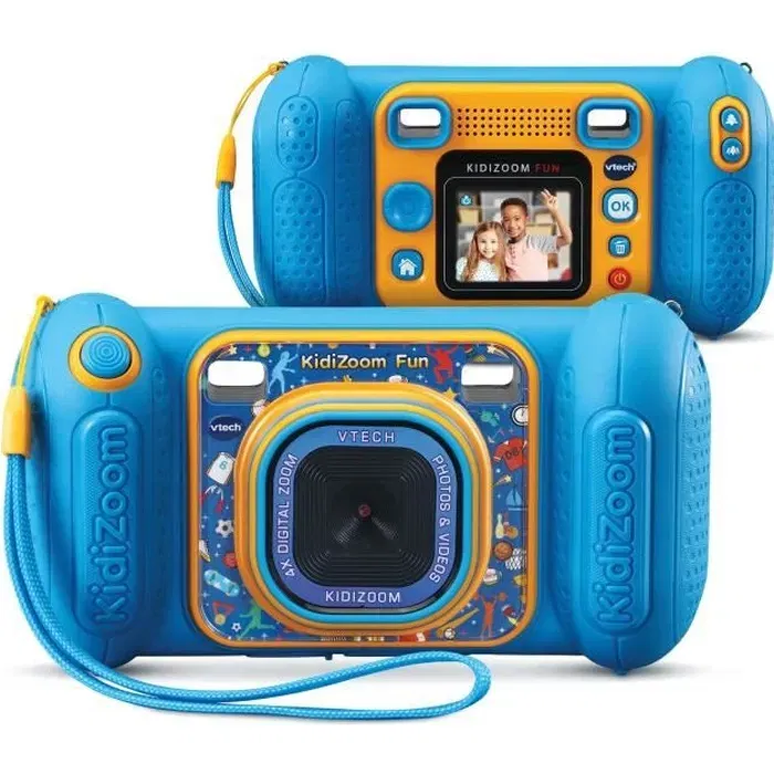 Vtech Kidizoom Fun Bleu - Cámara Infantil Digital con Flash, Azul - Idioma Francés Vtech Kidizoom Fun Bleu - Cámara Infantil Digital con Flash, Azul - Idioma Francés