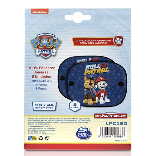 Abc 2 Cortinillas Azul Patrulla New Canina