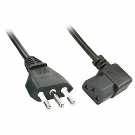 Lindy Cable de alimentación con enchufe italiano angulado y C13, 2 m, Negro