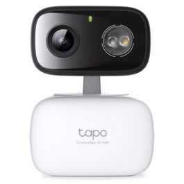 TP-Link Tapo C216 Cámara de Seguridad Interior Baby Monitor Wi-Fi 2K 3MP con Visión Nocturna, Audio Bidireccional, PTZ, Compatible con Alexa y Google Assistant