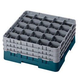 CAMBRO Cesta de lavado 25 comp. 3 alturas Cerceta