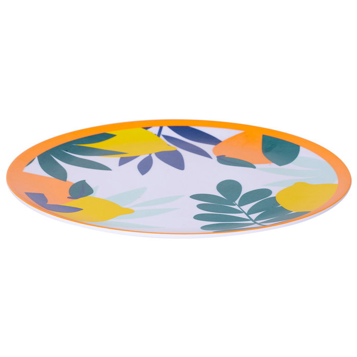 Home Deco Factory Plato Llano de Melamina Colección Rio 25.5 cm