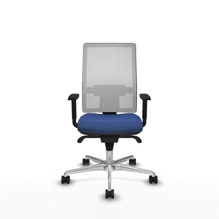 PIQUERAS Y CRESPO Silla de oficina Horna con mecanismo Sincro, Azul marino y Blanco PIQUERAS Y CRESPO Silla de oficina Horna con mecanismo Sincro, Azul marino y Blanco