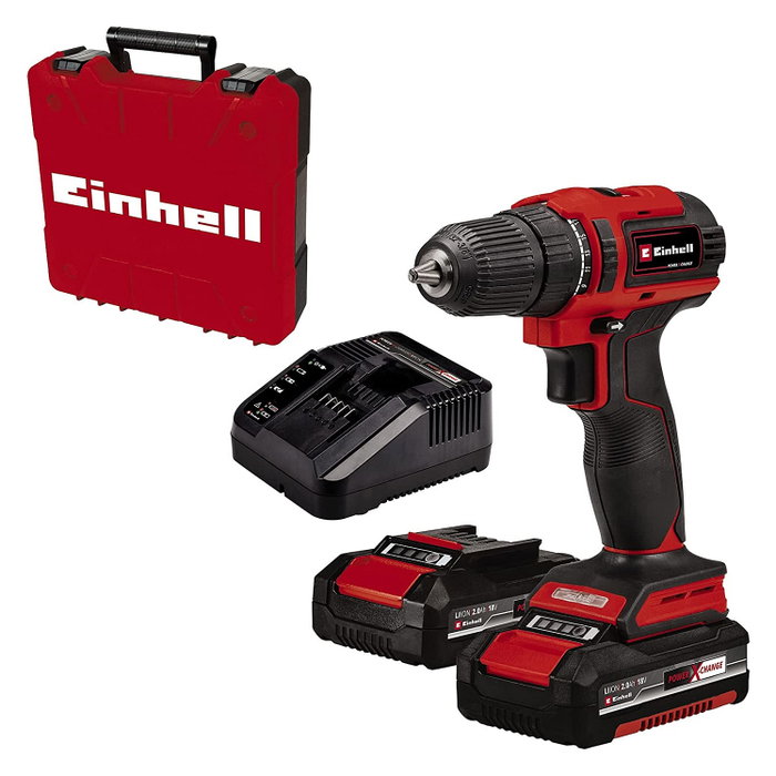 Einhell Power X-Change TE-CD 18/40 Li BL Destornillador eléctrico 18V con 2 baterías de 2,0Ah Einhell Power X-Change TE-CD 18/40 Li BL Destornillador eléctrico 18V con 2 baterías de 2,0Ah