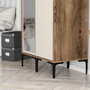 Hanah Home Armario Kumsal RS - Nogal, Crema - 80x47.5x201.4 cm