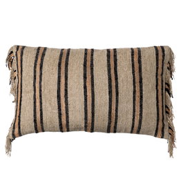 Ixia Cojín Beige-ocre Algodón/Terciopelo 30 x 50 cm