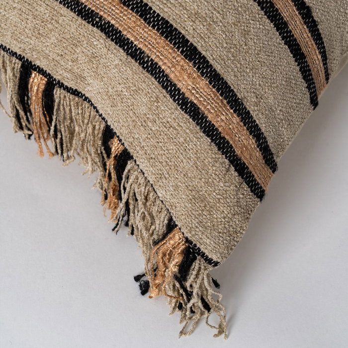 Cojín Beige-Ocre Algodón/Terciopelo 30 X 50 cm (Set de 2)