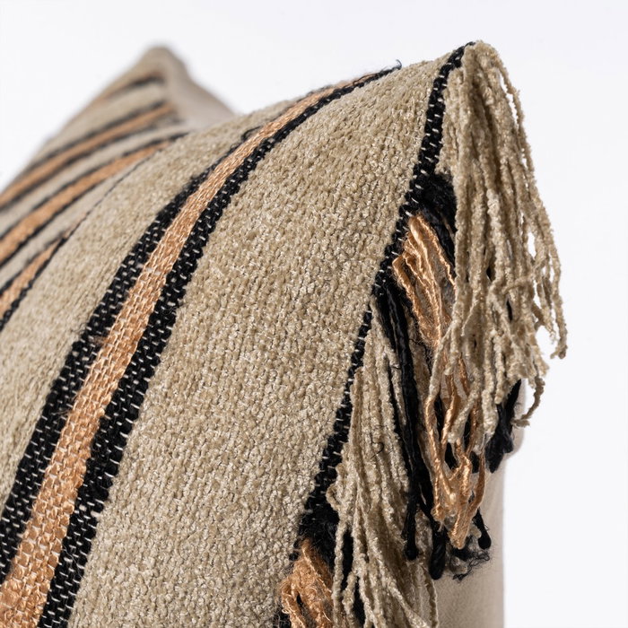 Cojín Beige-Ocre Algodón/Terciopelo 30 X 50 cm (Set de 2)