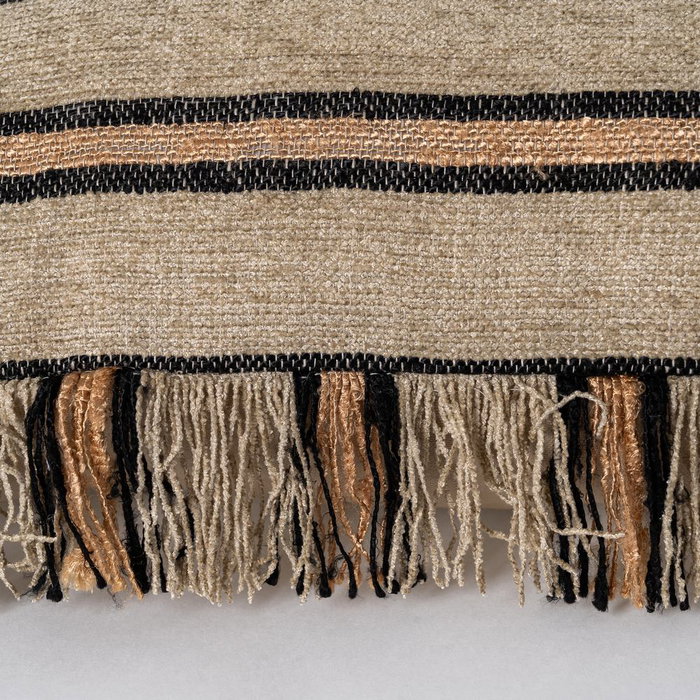 Cojín Beige-Ocre Algodón/Terciopelo 30 X 50 cm (Set de 2)